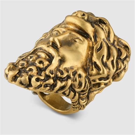 gucci hercules mask ring